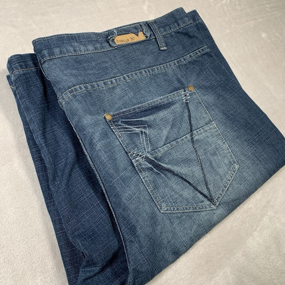 Vintage Y2K Indigo Thirty Jean Shorts Mens 48 Blue Baggy Jorts Skater Grunge